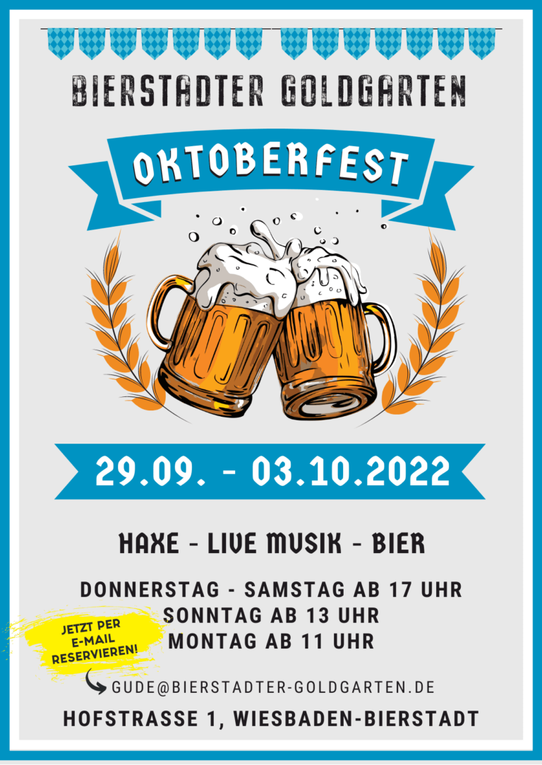 Bierstadter Goldgarten Oktoberfest Wiesbaden 2022 Bier